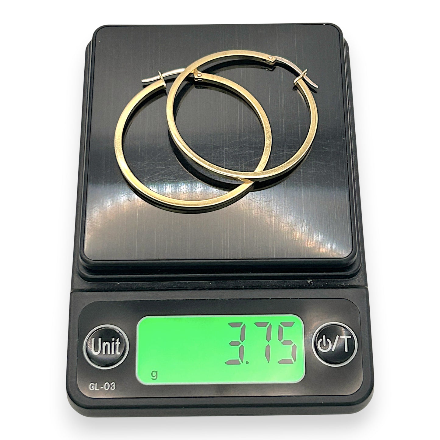 NZGD | 18ct Gold Solstice Refined Edge Hoop Earrings 36.5mm
