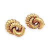 NZGD | 18ct Gold Vintage Rosette Shell Swirls Earrings