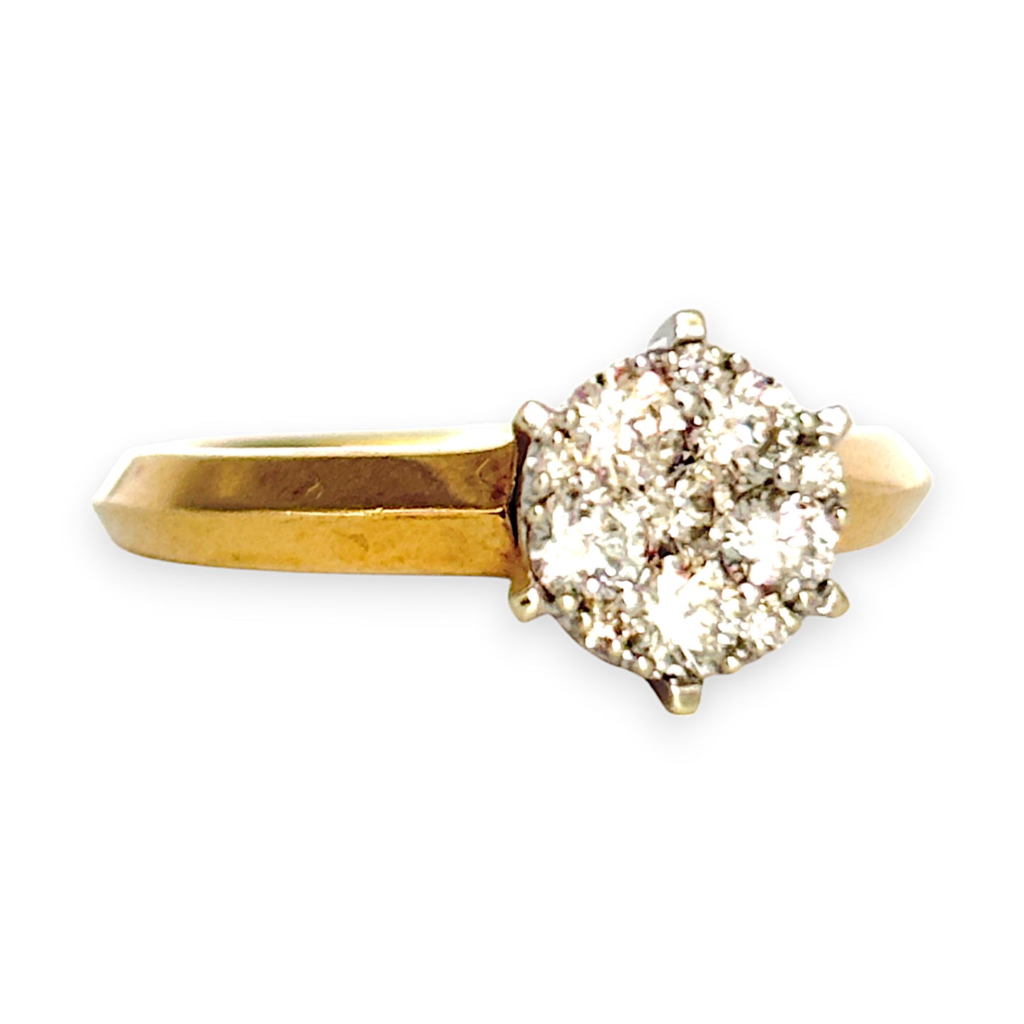 GOLD DEAL | FLASH SALE 9ct Gold Illusion Set Diamond Ring Size O Valuation $3,000