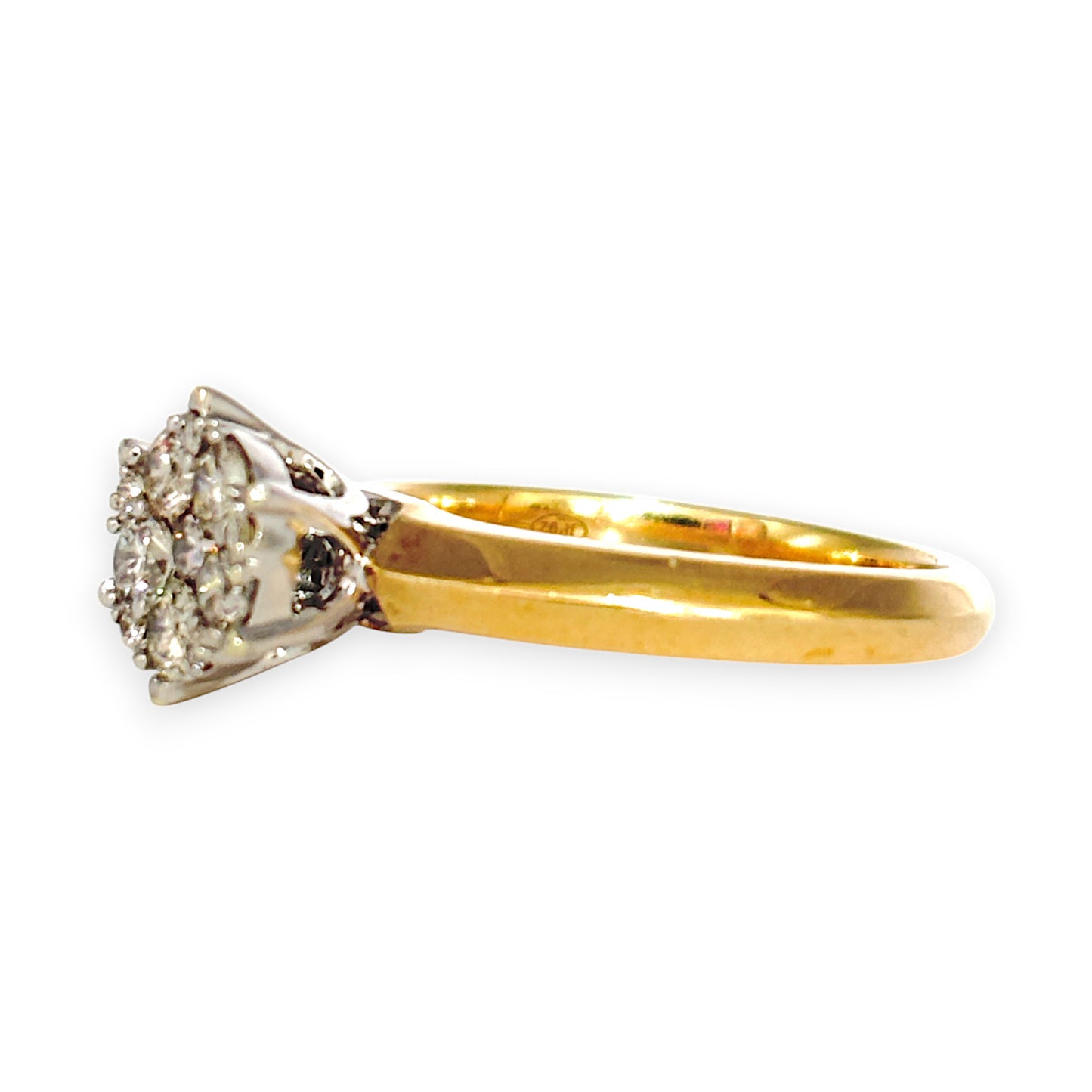 GOLD DEAL | FLASH SALE 9ct Gold Illusion Set Diamond Ring Size O Valuation $3,000