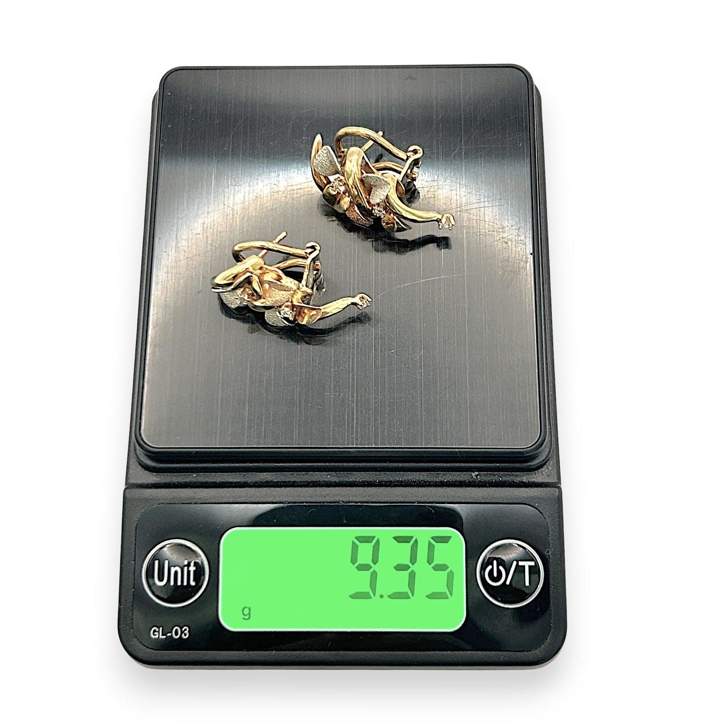 NZGD | 18ct Y/W Gold Auric Bloom Vintage Clips Earrings