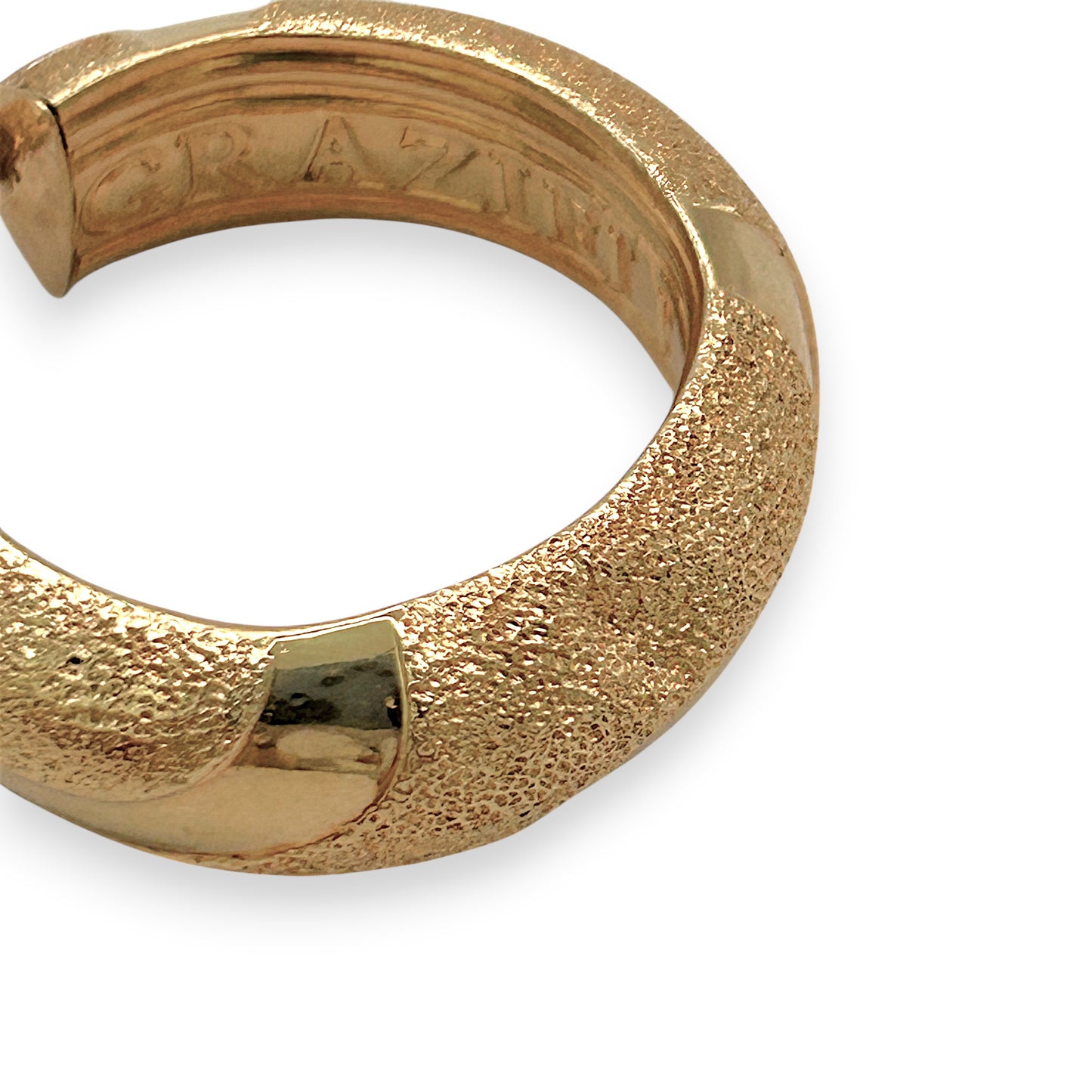 NZGD | 18ct Gold Earrings Graziella Heritage Texture Hoops 32.8mm