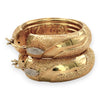 NZGD | 18ct Gold Earrings Graziella Heritage Texture Hoops 32.8mm