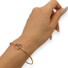 NZGD| 18ct Rose Gold Petal Arc Diamond Bangle
