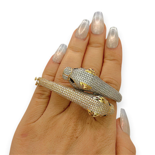 NZGD | 18ct Gold Untamed Radiance Panther Bangle