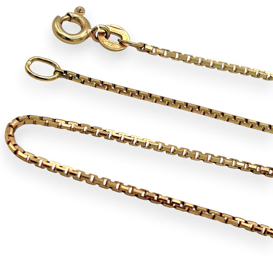 NZGD | 18ct Gold UNOAERRE Valencia Forte Box Chain 39cm