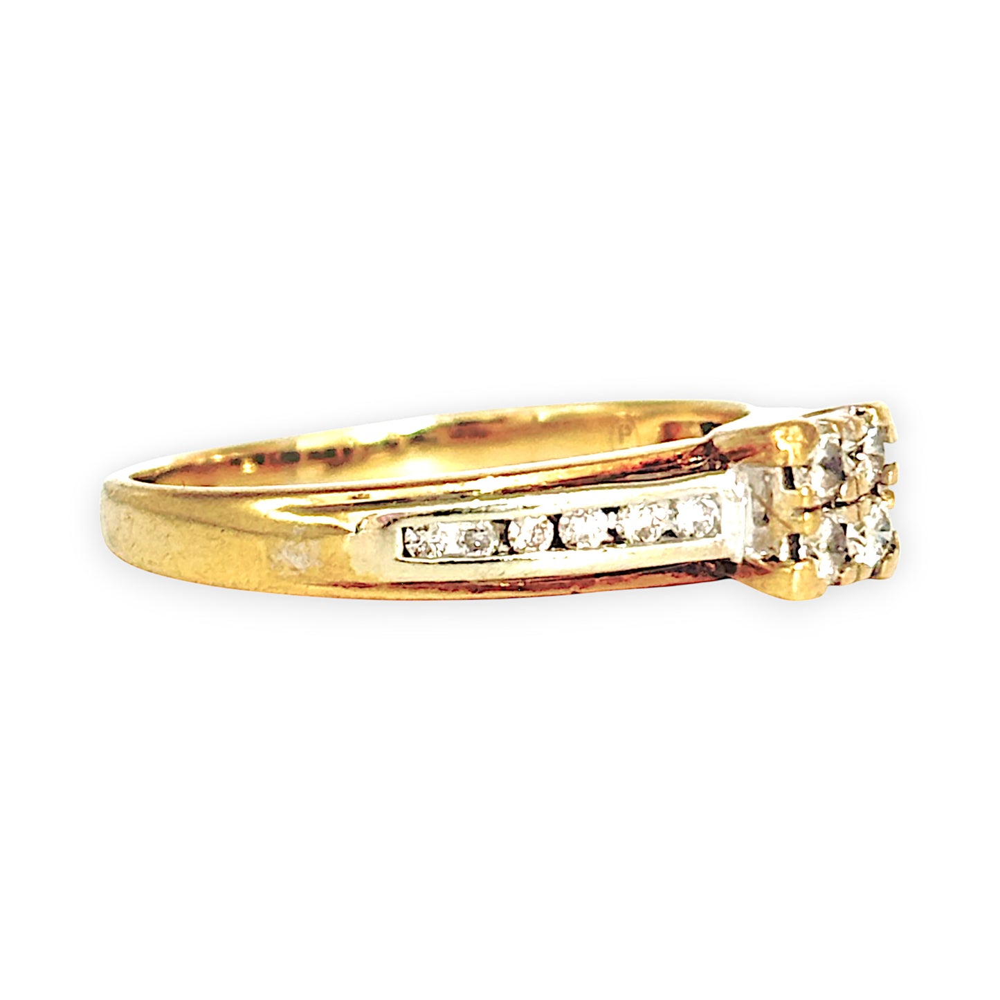 GOLD DEAL | 9ct Gold Sparkling Diamond Exquisite Ring, Size S1/4 Valutaion $2,150