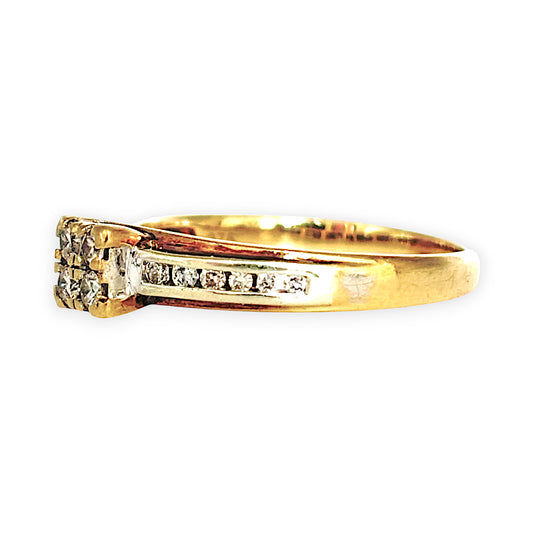 GOLD DEAL | 9ct Gold Sparkling Diamond Exquisite Ring, Size S1/4 Valutaion $2,150