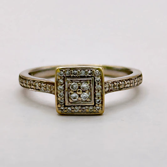 NZGD | 18ct Y/W Gold Radiant Square Diamond Ring