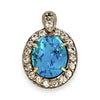 GOLD DEAL | 9K Gold Aqua Oval of Tranquility Pendant