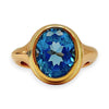 NZGD | 18ct & 9ct Y/R Gold Aurora Blue Sovereign Ring Valuation $5,700