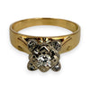 NZGD | 18ct Gold Crown of Petals Diamond Ring Size N