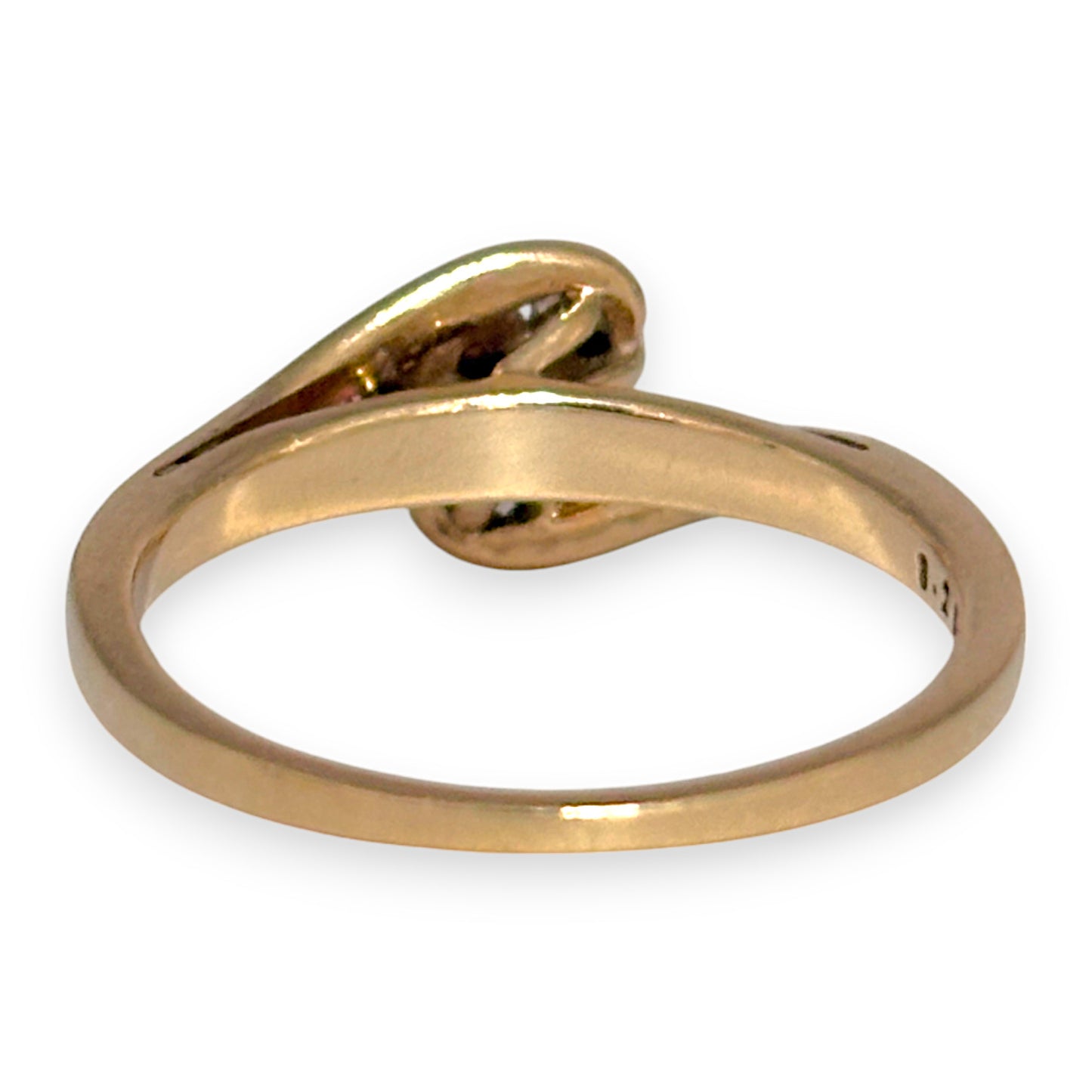 9ct Gold Dress Ring With Set of 5 Diamonds, Size N. R # 294