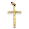 NZGD | 18ct Gold Artisan Textured Cross 30.8mm