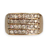 GOLD DEAL | 9ct Gold Hand Assembled Ring 28 Diamonds Valuation $8,600 Size V