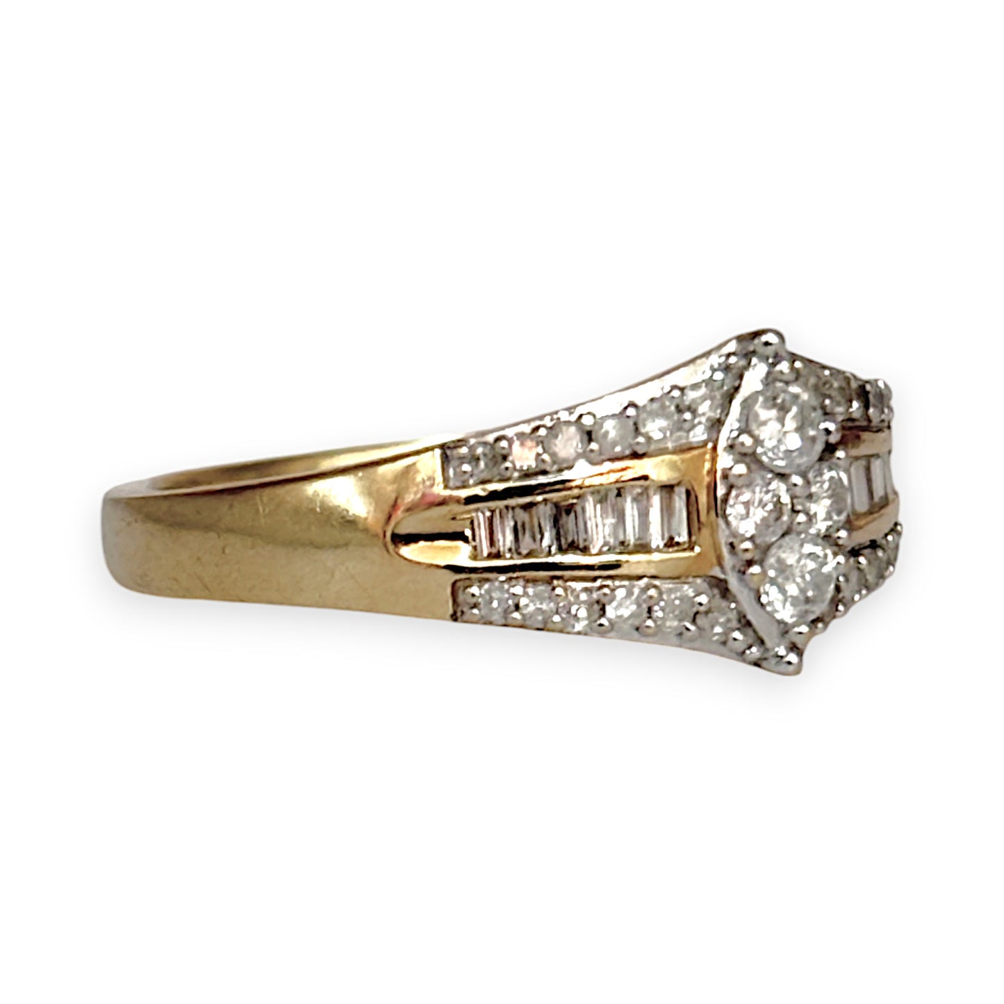GOLD DEAL | 9ct Gold Marquise Diamond Ring Valuation $2,800 Size N. R # 297