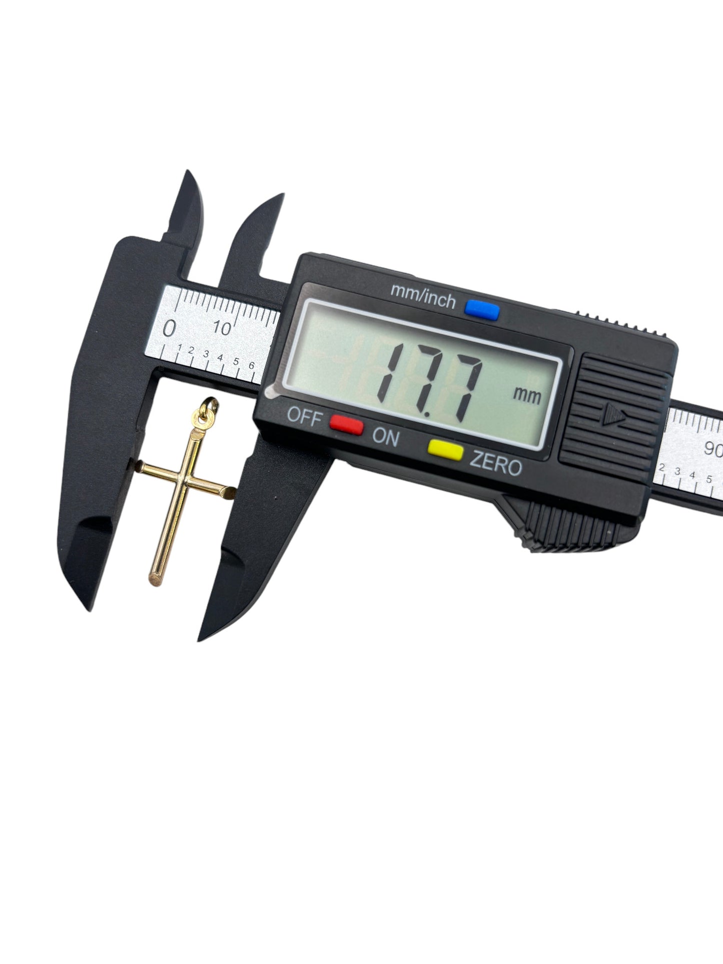 9ct Gold Rounded Cross Pendant. R # 300