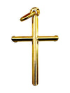 9ct Gold Rounded Cross Pendant. R # 300