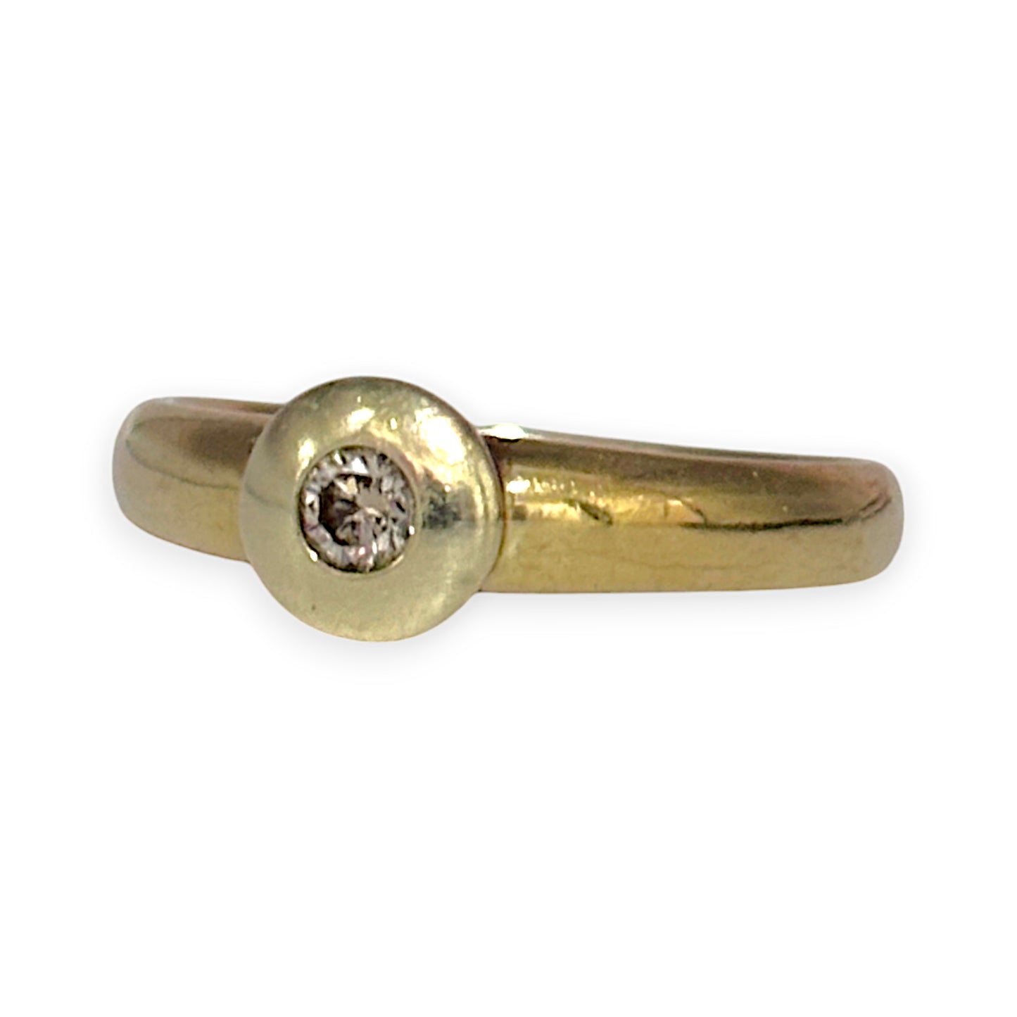 GOLD DEAL | 9ct Gold Ring Radiant Circle Setting with Round Diamond