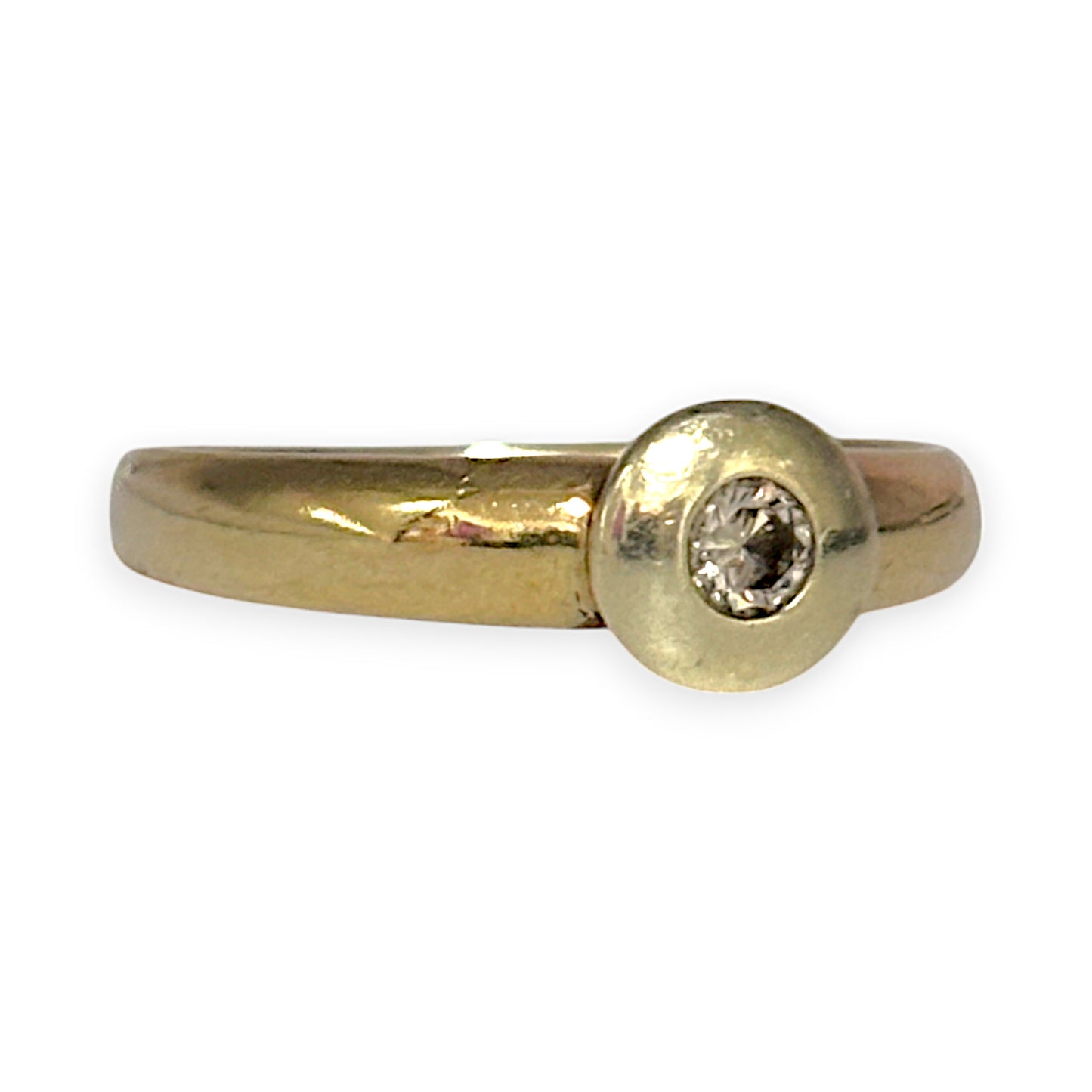 GOLD DEAL | 9ct Gold Ring Radiant Circle Setting with Round Diamond
