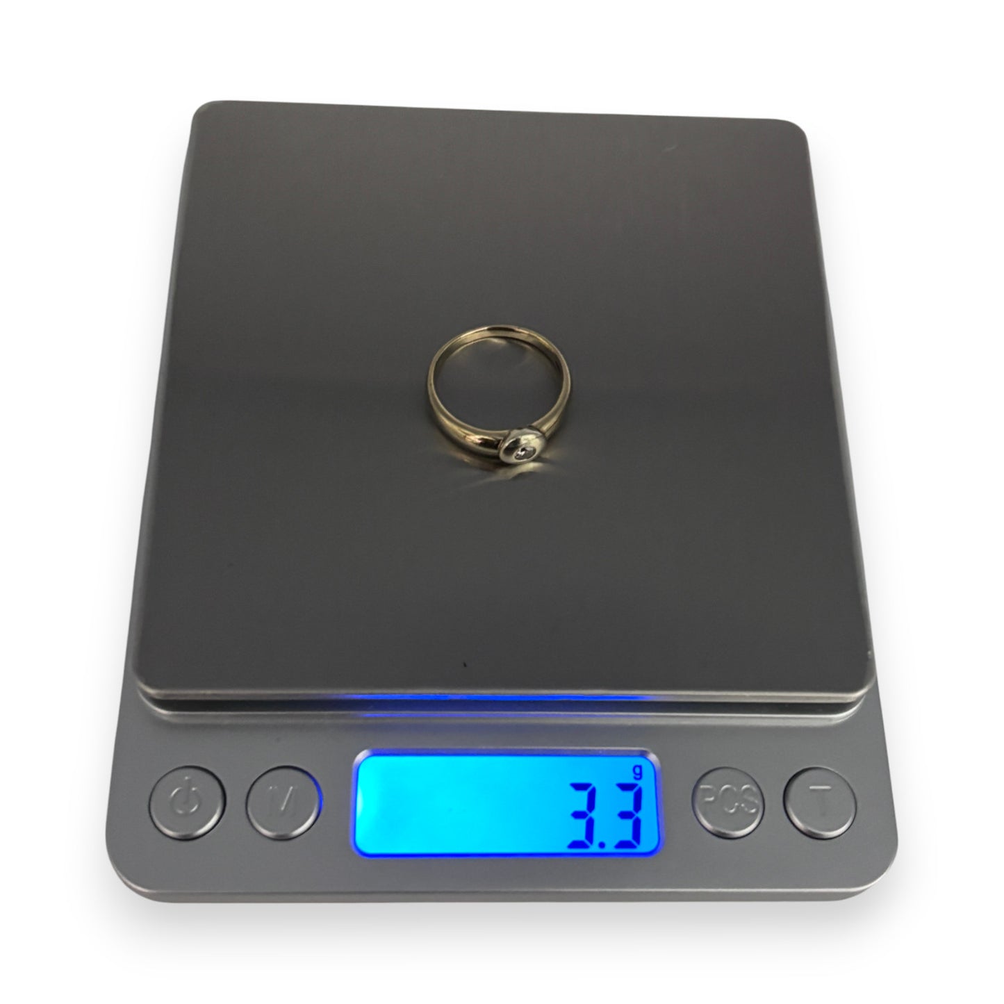 GOLD DEAL | 9ct Gold Ring Radiant Circle Setting with Round Diamond