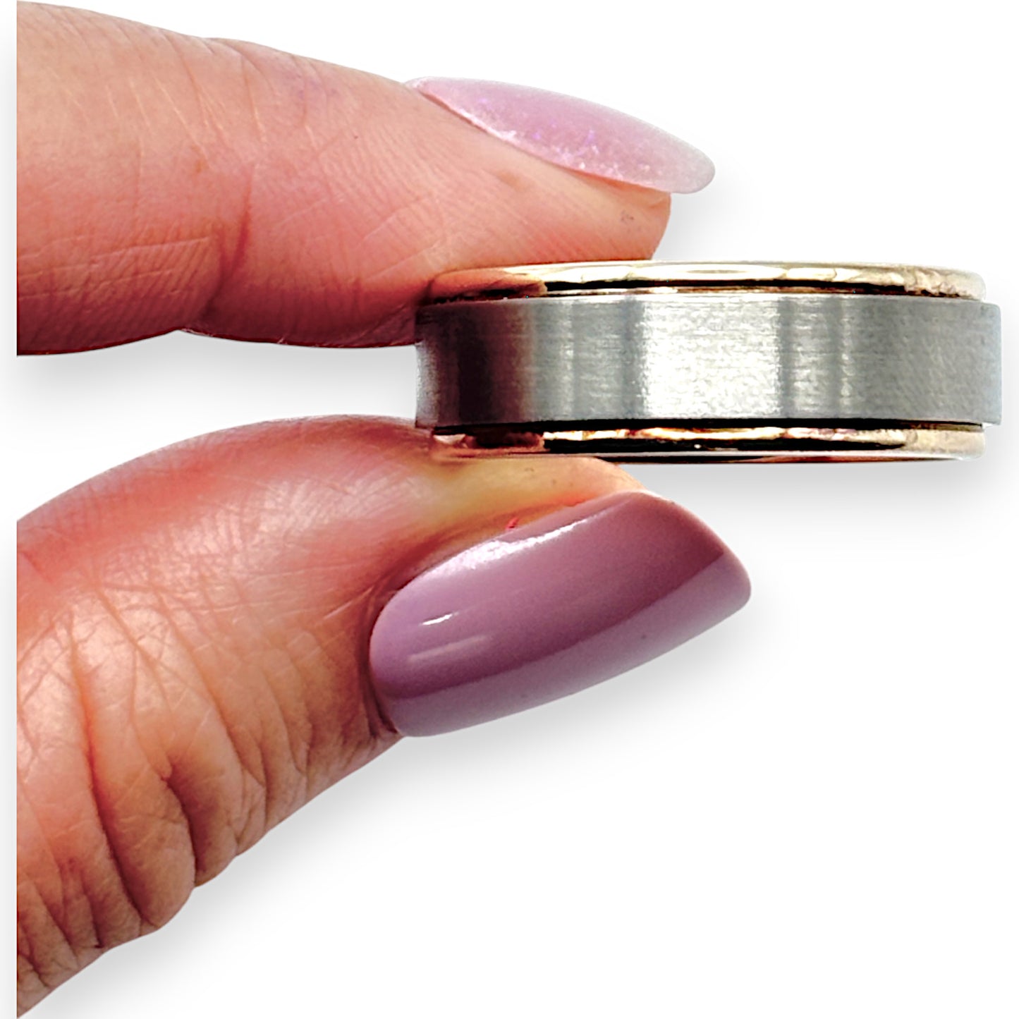 GOLD DEAL | FLASH SALE 9ct Yellow & White Gold Solid Plain Band Size W