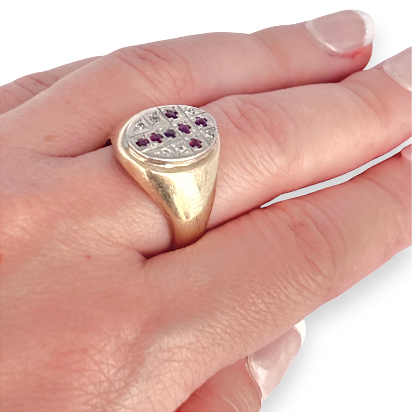 GOLD DEAL | 9ct Gold Ruby Cross Ring