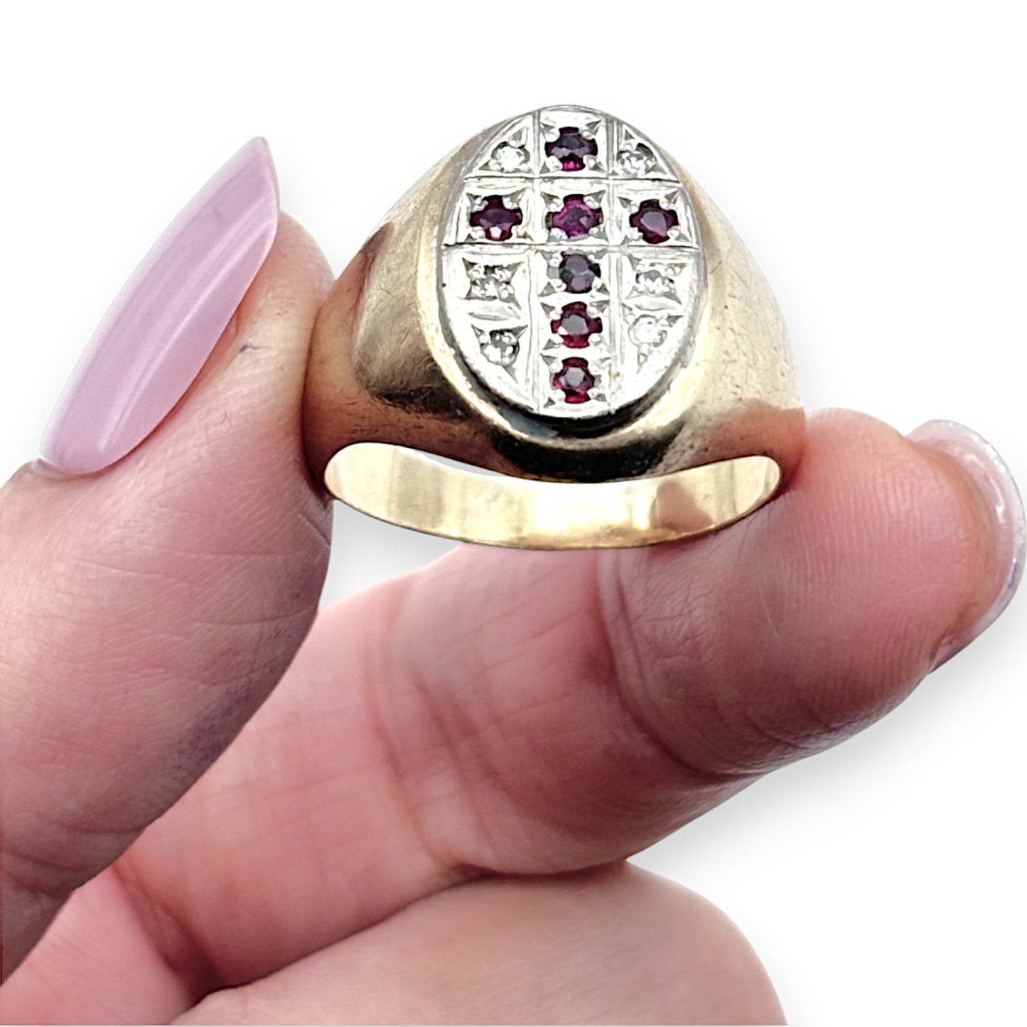GOLD DEAL | 9ct Gold Ruby Cross Ring