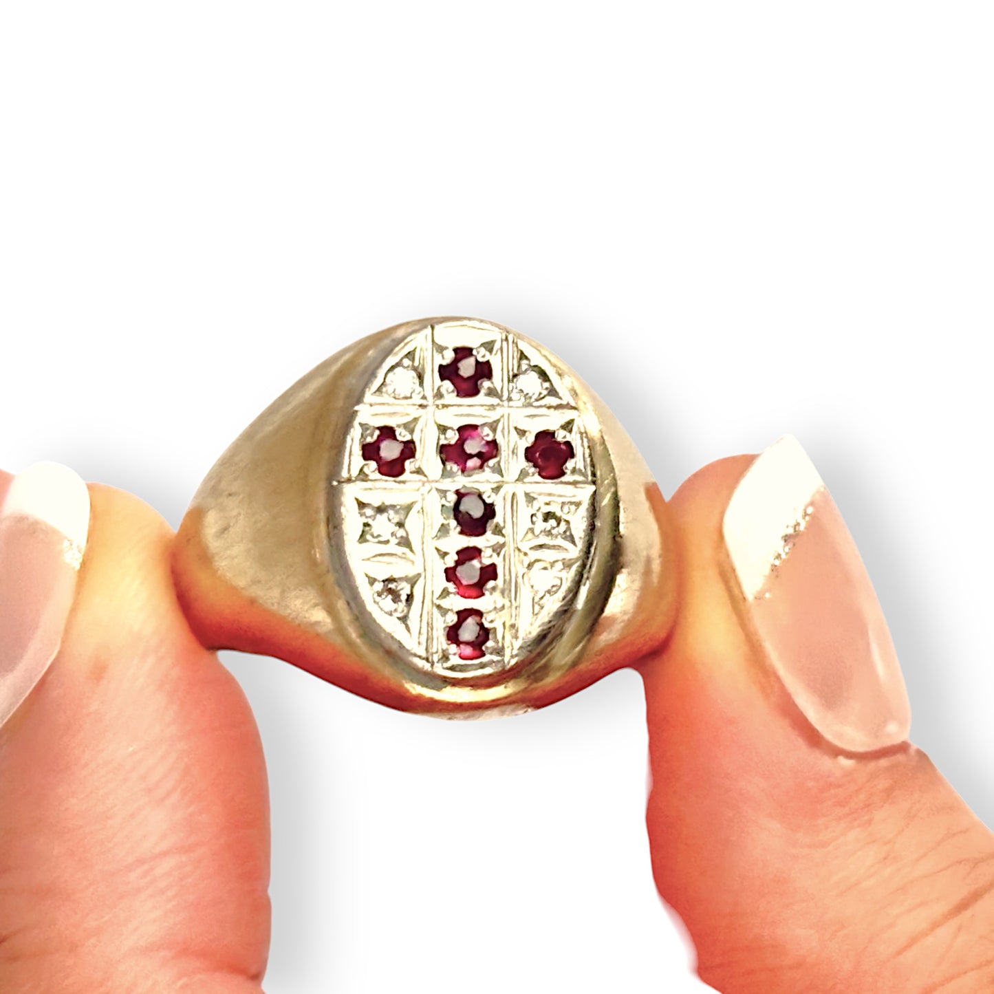 GOLD DEAL | 9ct Gold Ruby Cross Ring