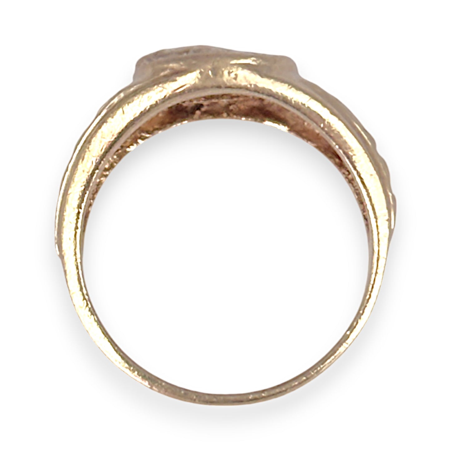 9ct Gold Diamond Set Horseshoe & Horse Head Valuation $1,800 Size Q1/2. R # 322