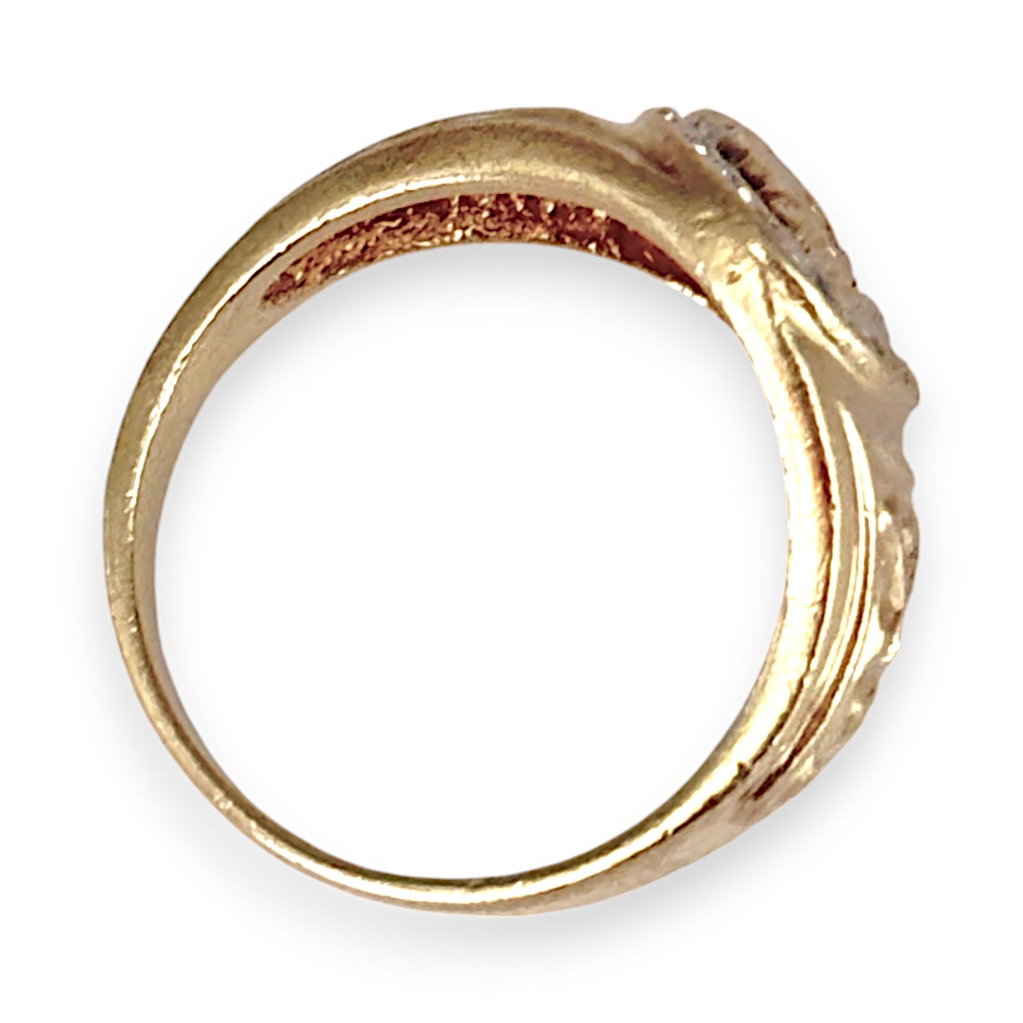 9ct Gold Diamond Set Horseshoe & Horse Head Valuation $1,800 Size Q1/2. R # 322