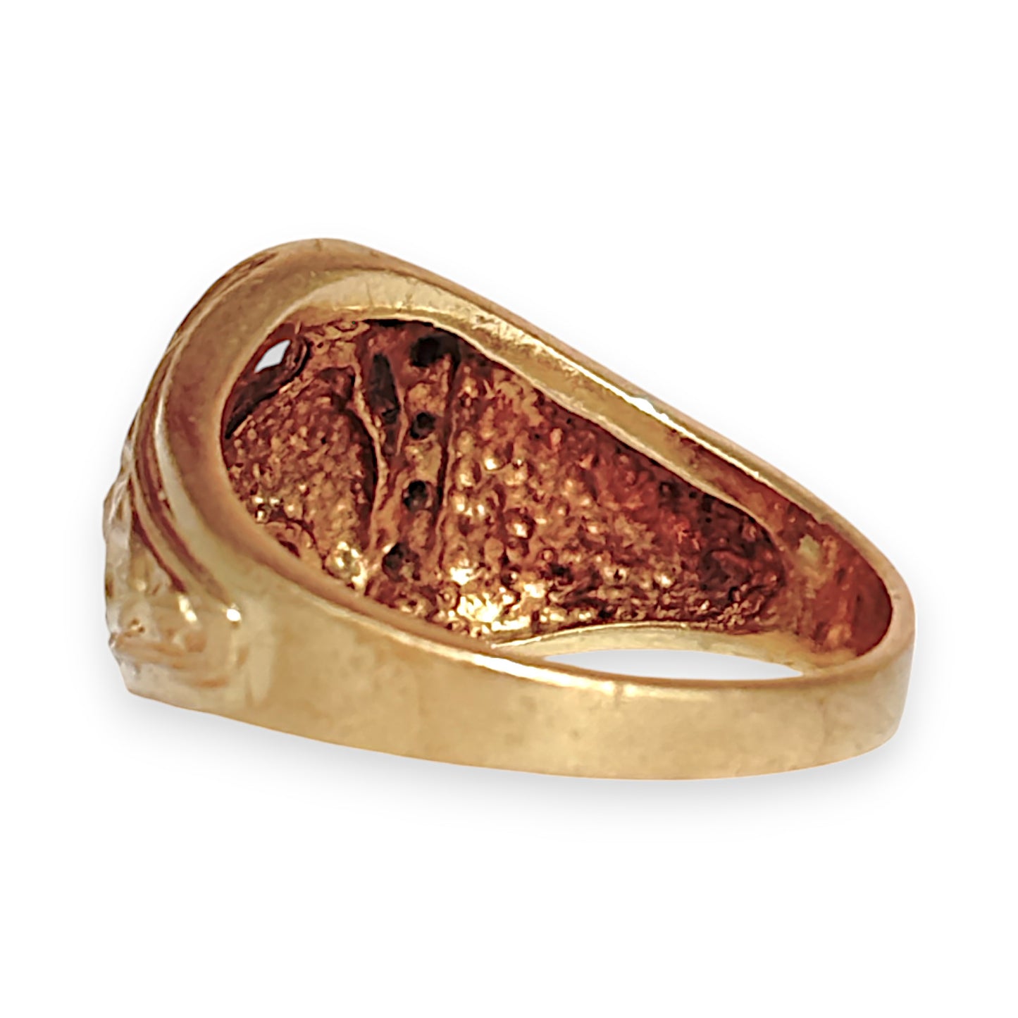 9ct Gold Diamond Set Horseshoe & Horse Head Valuation $1,800 Size Q1/2. R # 322