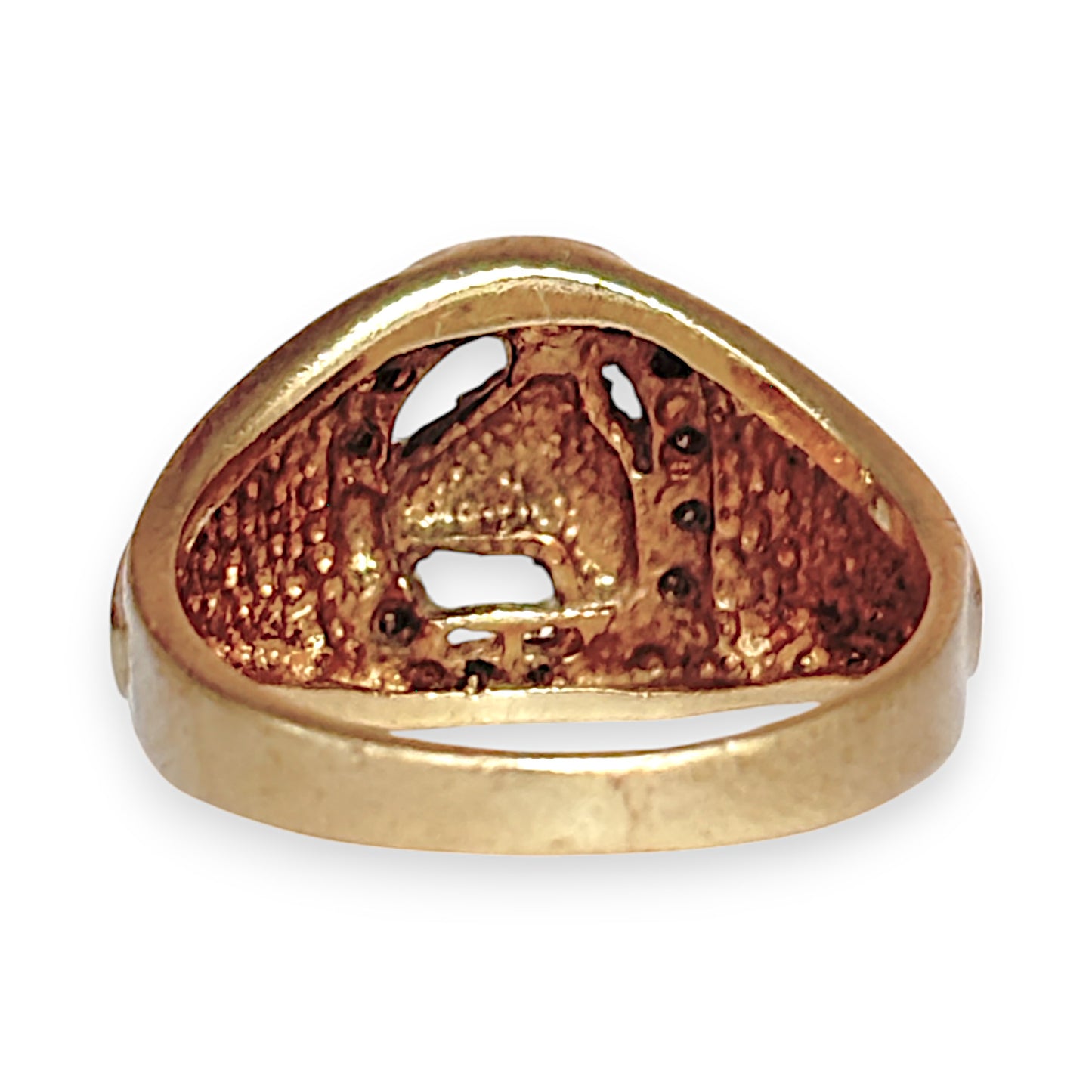 9ct Gold Diamond Set Horseshoe & Horse Head Valuation $1,800 Size Q1/2. R # 322