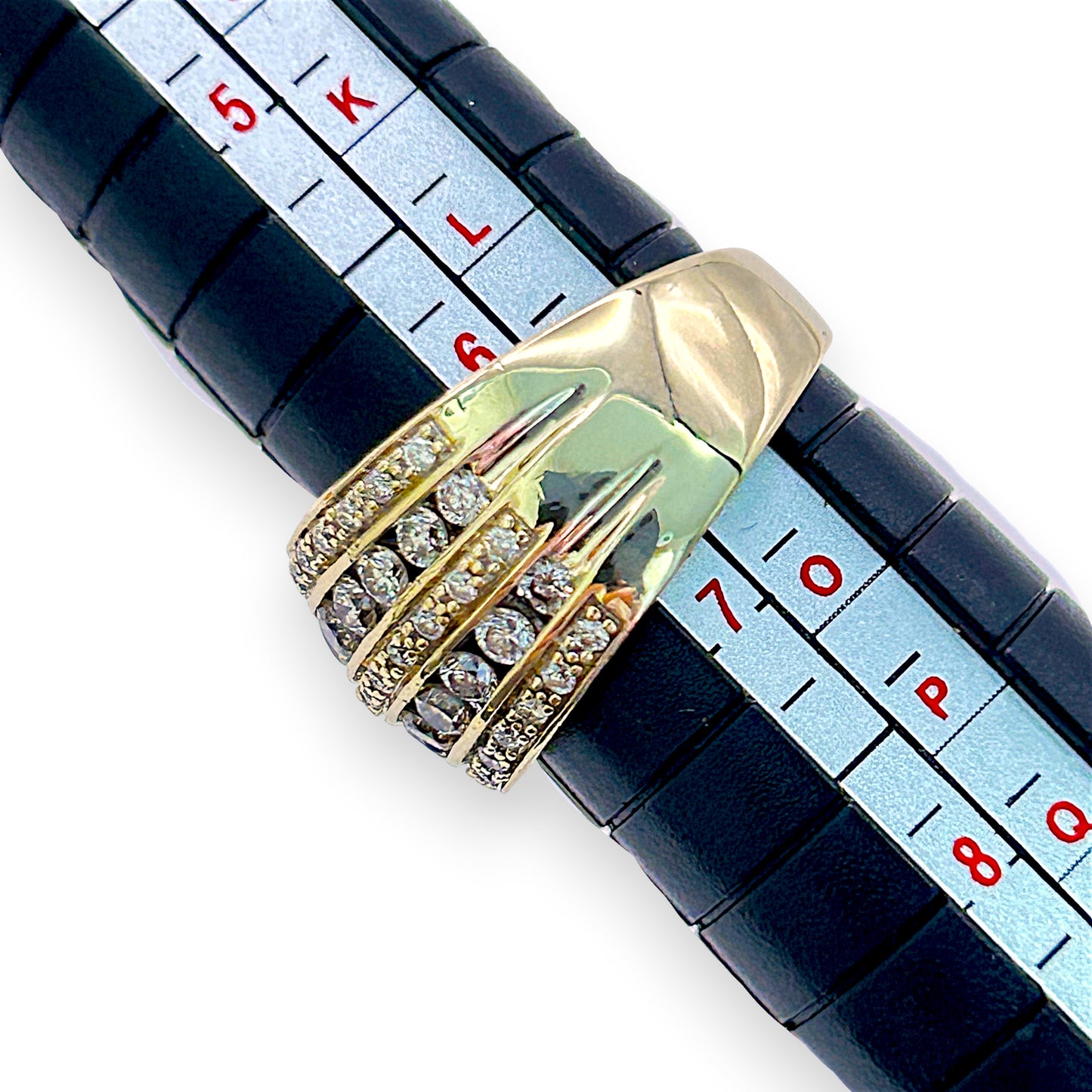 NZGD | 9ct Gold Cascade Diamond Band Ring Valuation $3,500