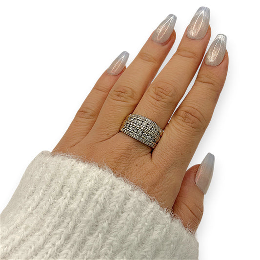 NZGD | 9ct Gold Cascade Diamond Band Ring Valuation $3,500