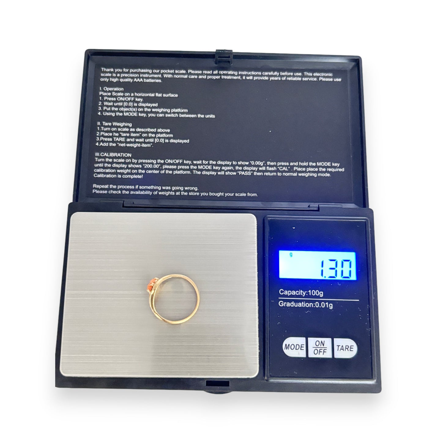 9ct Gold Three Skin Pink Coral Stones Ring. R # 324