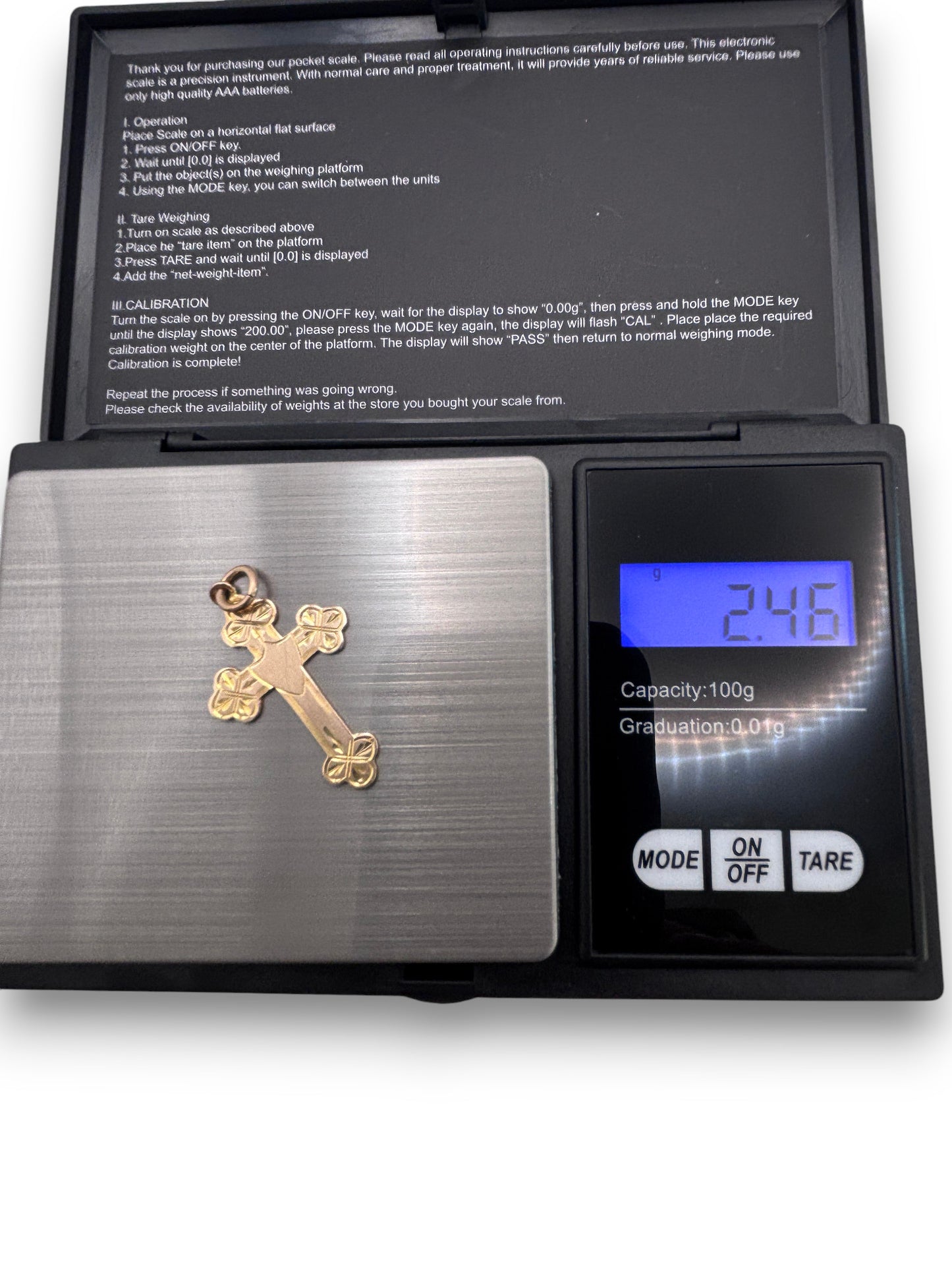 GOLD DEAL | 9ct Gold Flat Cross Pendant