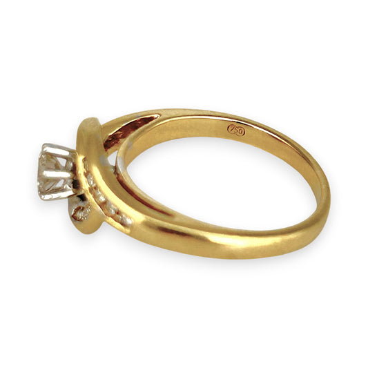 XMAS DEAL | 18kt Gold Elegant Solitaire Diamond 0.39ct Ring Valuation $3,550