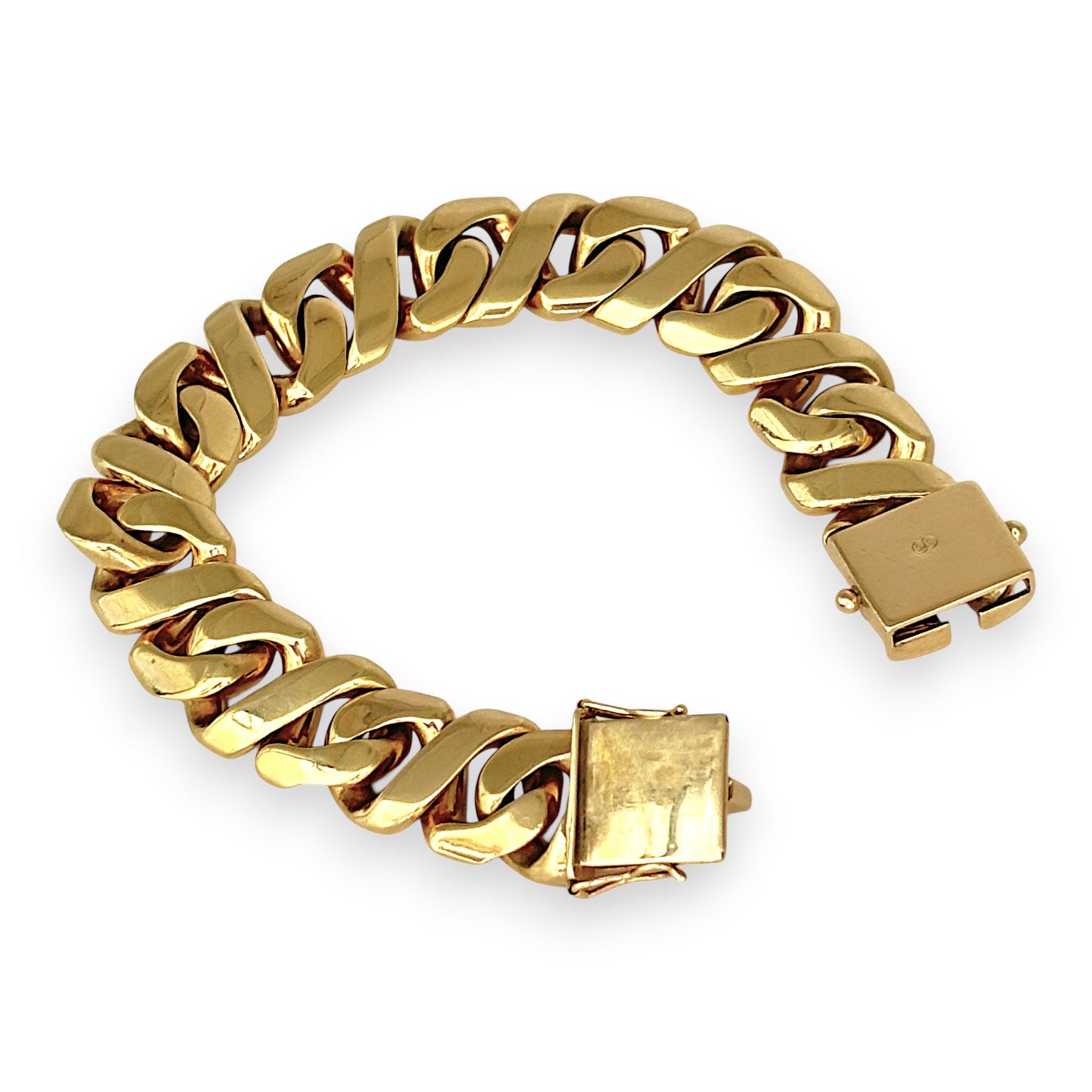 NZGD | 9ct Gold Monarch Ultra‑Heavy 141.07g Curb Bracelet 23cm