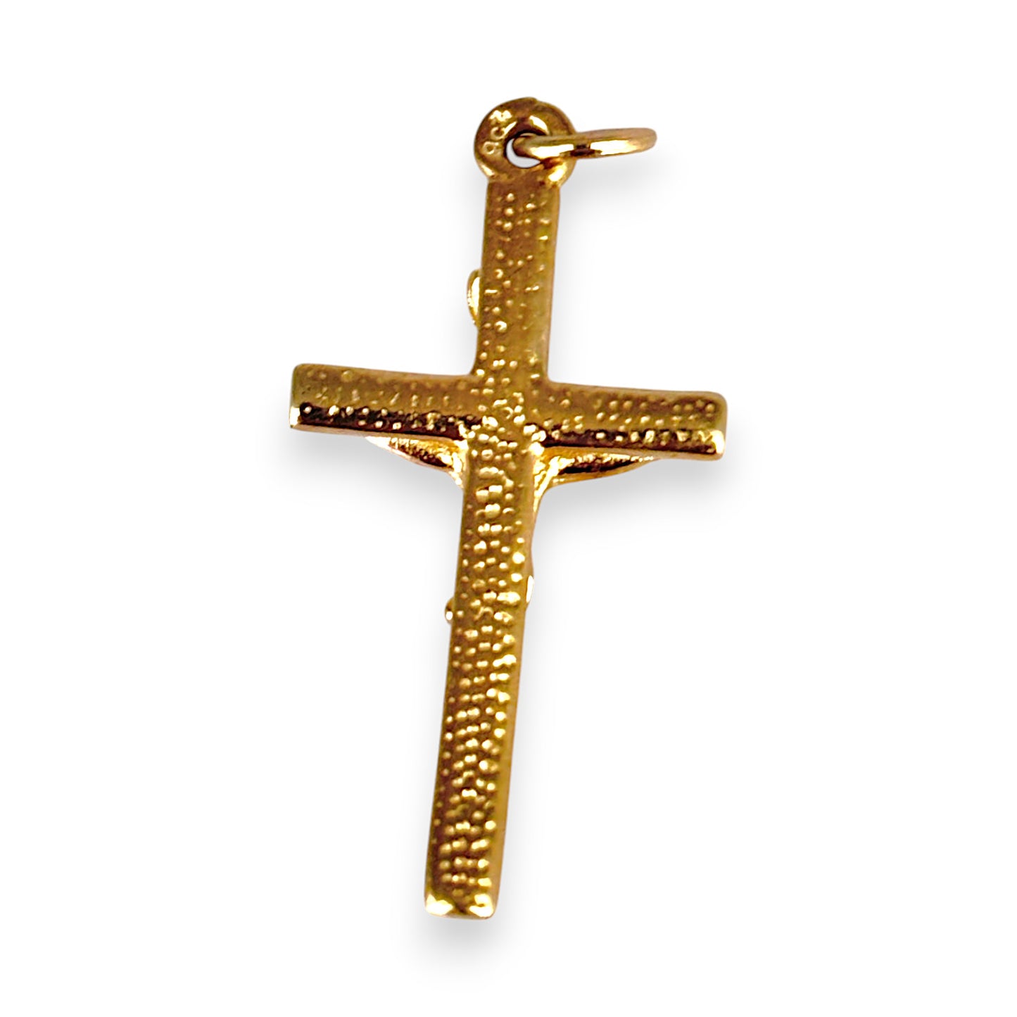 GOLD DEAL | 9ct Gold Solid Crucifix Cross Pendant Length 28.4mm