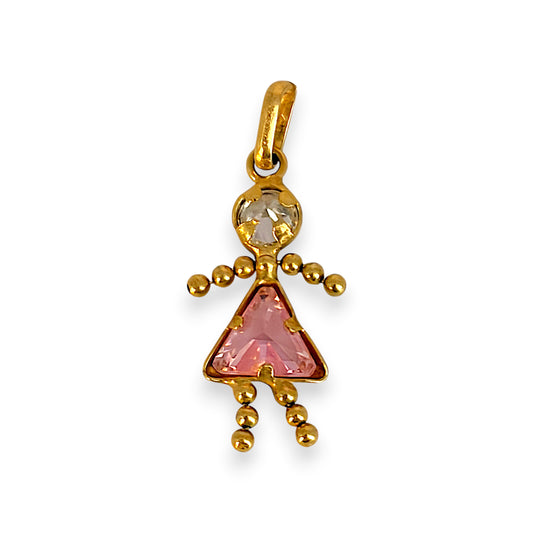 NZGD | 9ct Gold Golden Little Lady Pendant / Charm