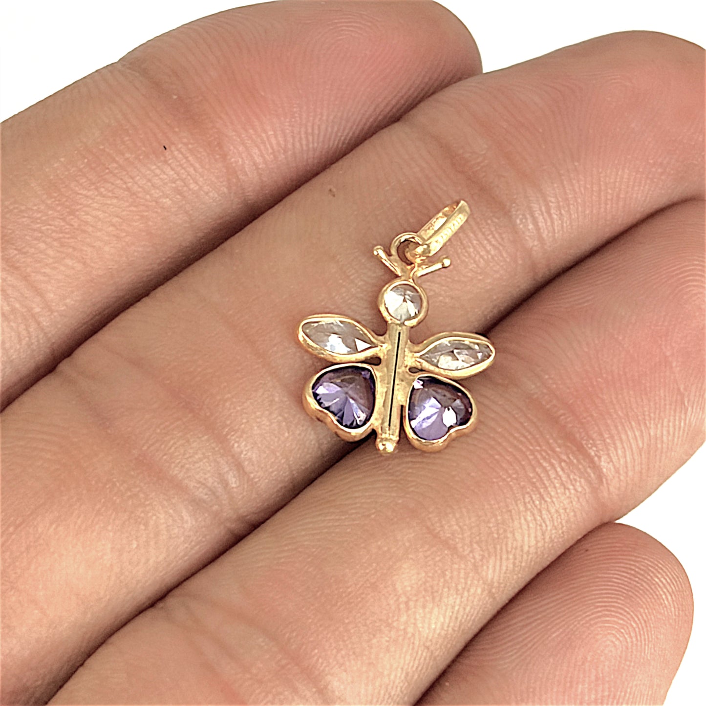 BRAND NEW | 9ct Gold Celestial CZ Butterfly Charm