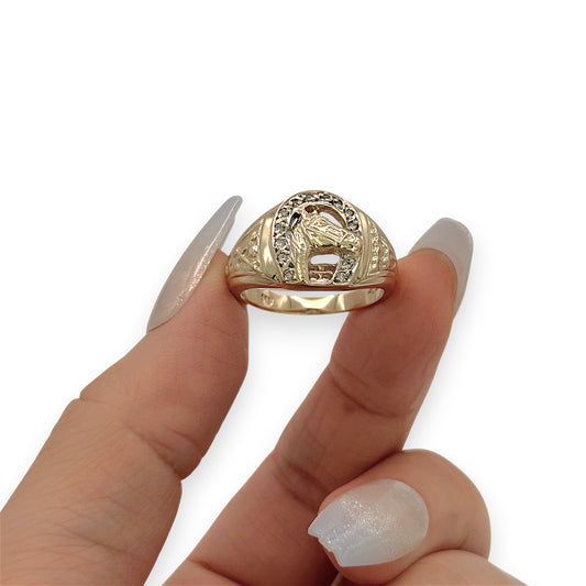 BRAND NEW | 9ct Gold Ring -Golden Stallion Halo