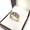 NZGD | 9ct Gold Ruby Harmony Ring Size P 1/2