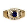GOLD DEAL | 9ct (9K) Gold Diamond & Sapphire Ring Size Z+5 - PROUDS