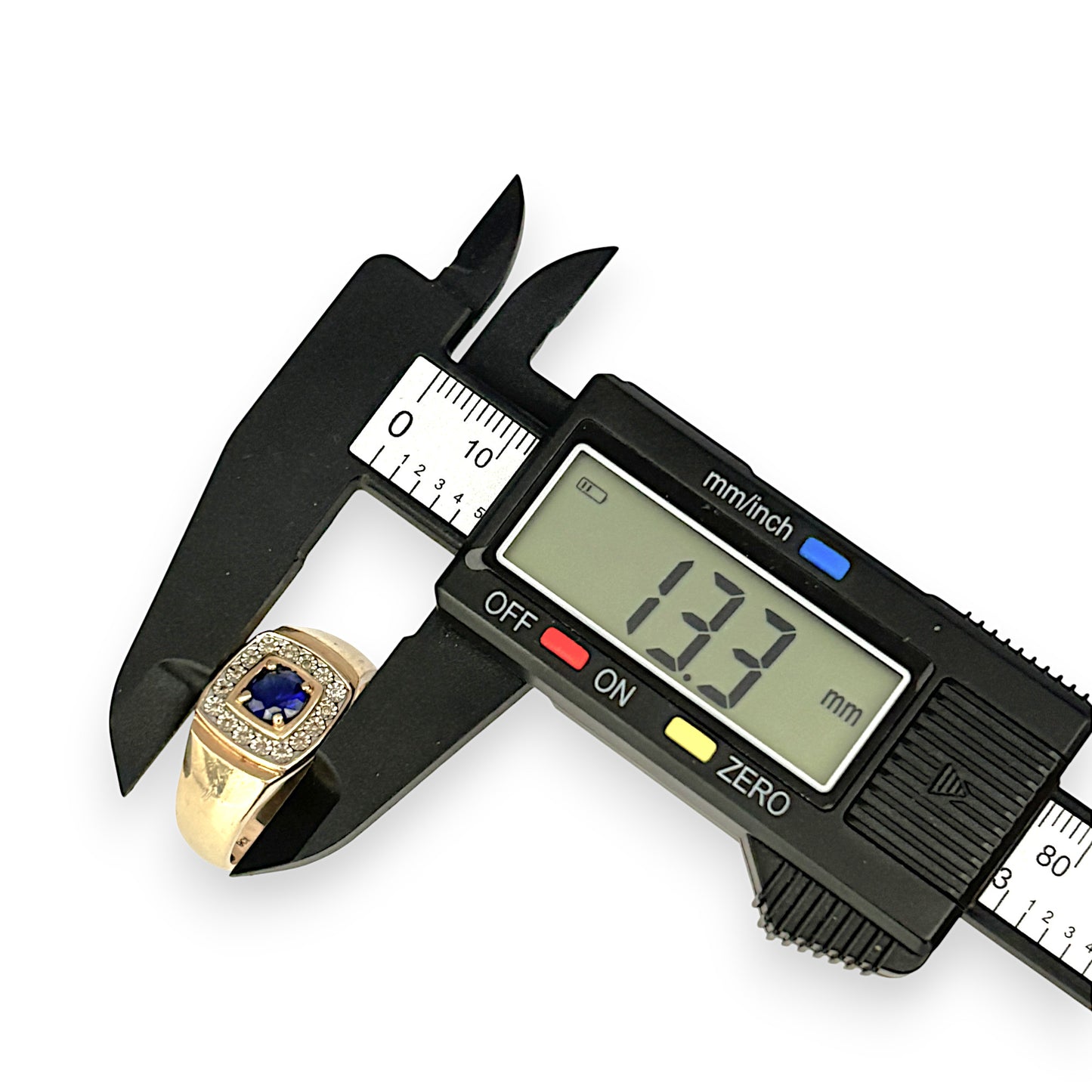 GOLD DEAL | 9ct (9K) Gold Diamond & Sapphire Ring Size Z+5 - PROUDS