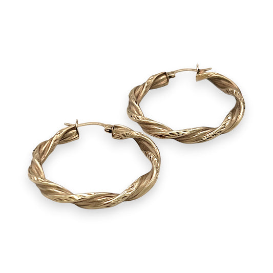 NZGD | 10ct Gold Earrings Eternal Twist Elegance Hoops