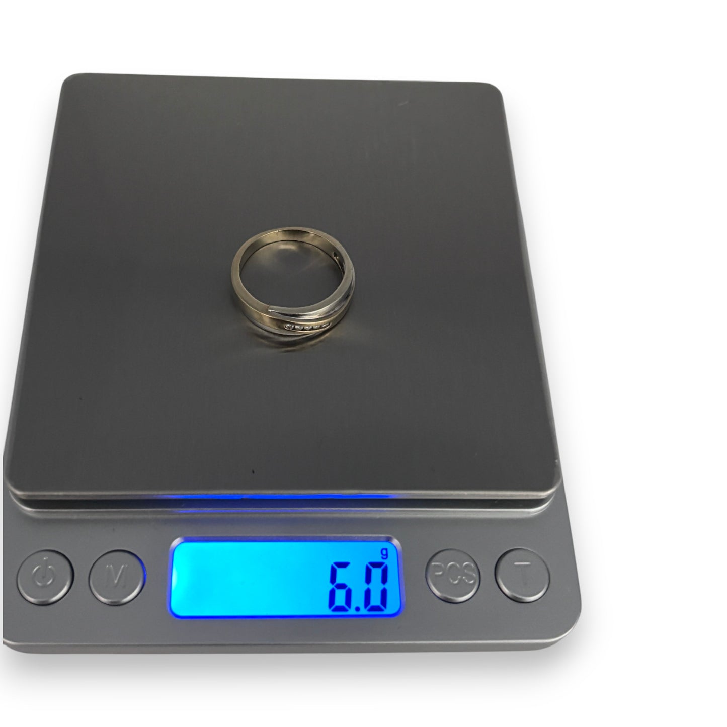 GOLD DEAL | 9ct Y/W Gold Ring with Five Brilliant Diamonds Size V
