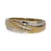 GOLD DEAL | 9ct Y/W Gold Ring with Five Brilliant Diamonds Size V
