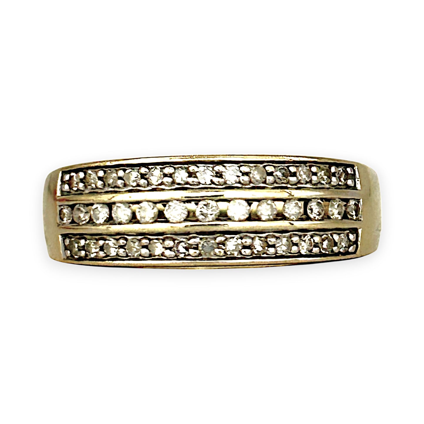 GOLD DEAL | FLASH SALE 9ct (9K) Gold Shimmering Diamond Ring TDW 0.27ct Ring Valuation $1,275